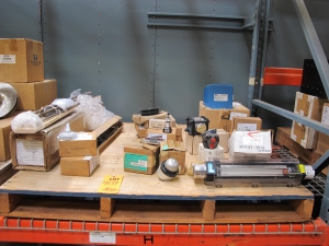 LOT TO INCLUDE BUT NOT LIMITED TO: (1) HEATER, SPACE TYPE, MOTOR KIND, 36"L X 1-1/2"W SIZE, 1394W @ 480V RATING, (2) HANDLE, ASSY 2 KIND. FOR NEMA 4 ENCLOSURE, WITH SPECIAL OPERATING MOUNTING BOLTS, (2) SHEAVES, 5.68" DIAMETER, BUSHED BORE, CAST IRON MATERIAL, B SIZE, (2) SHEAVES, 9.28" DIAMETER, BUSHED BORE, CAST IRON MATERIAL, B SIZE, (1) SWITCH, TOGGLE TYPE, 1 POLE CONTACT, 120/277VAC 20A 1PHASE ELEC RATING, SCREWED TERMINAL, PUSH/PULL ACTION, (2) DETECTOR, FIRE PROTECTION TYPE, 136 DEGREE F SET TEMPERATURE, THERMAL KIND. LOADING & HANDLING FEE $15-4139